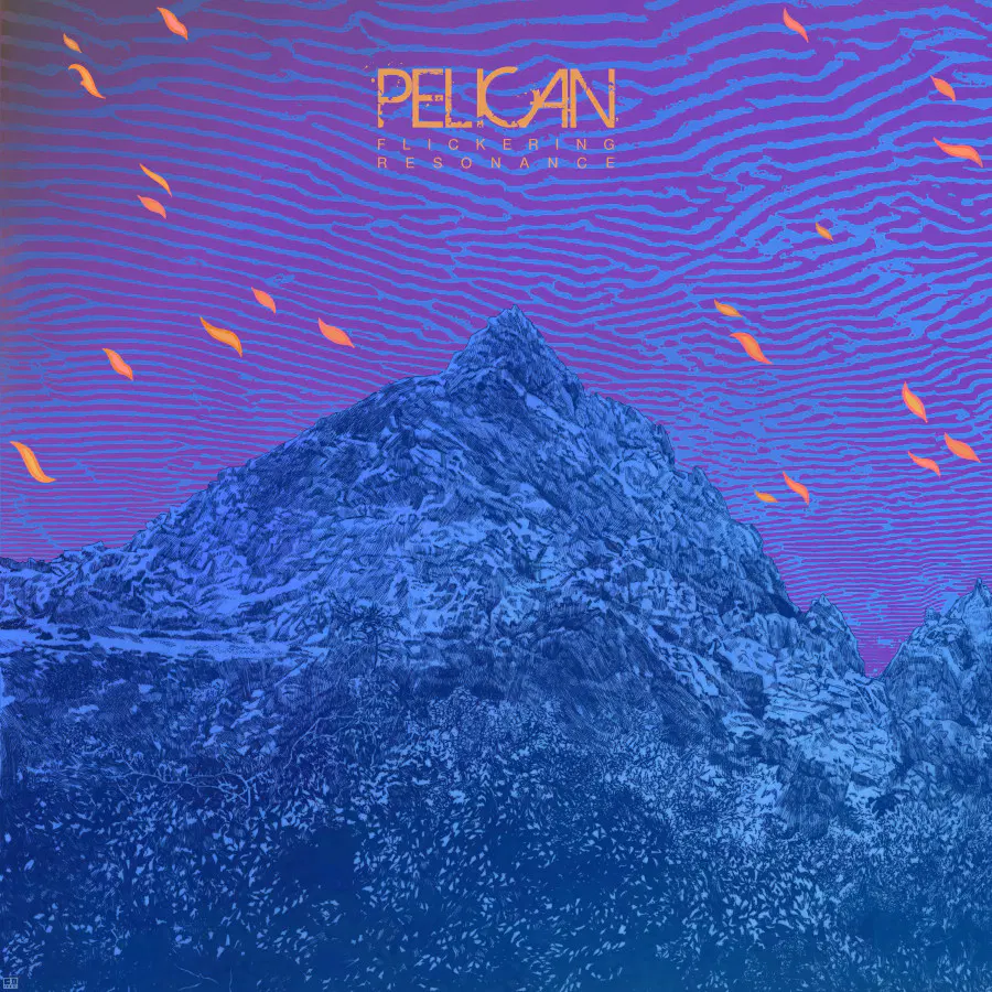 Обложка альбома Flickering Resonance; исполнитель Pelican.

Абстрактный рисунок, напоминающий голубой подводный риф, лилово-голубую воду и оранжевых рыб.
